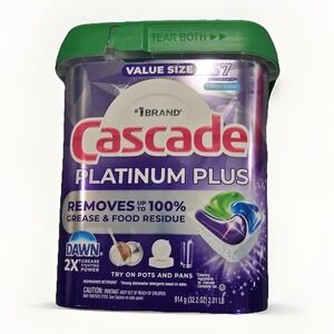Cascade Platinum Plus Dishwasher Pods Clean Dawn 2X 57 Count NEW, SEALED BOX